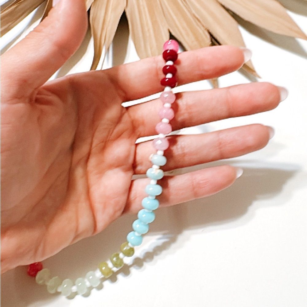 Bohemian rainbow necklace #1195 - Picture 3 of 7